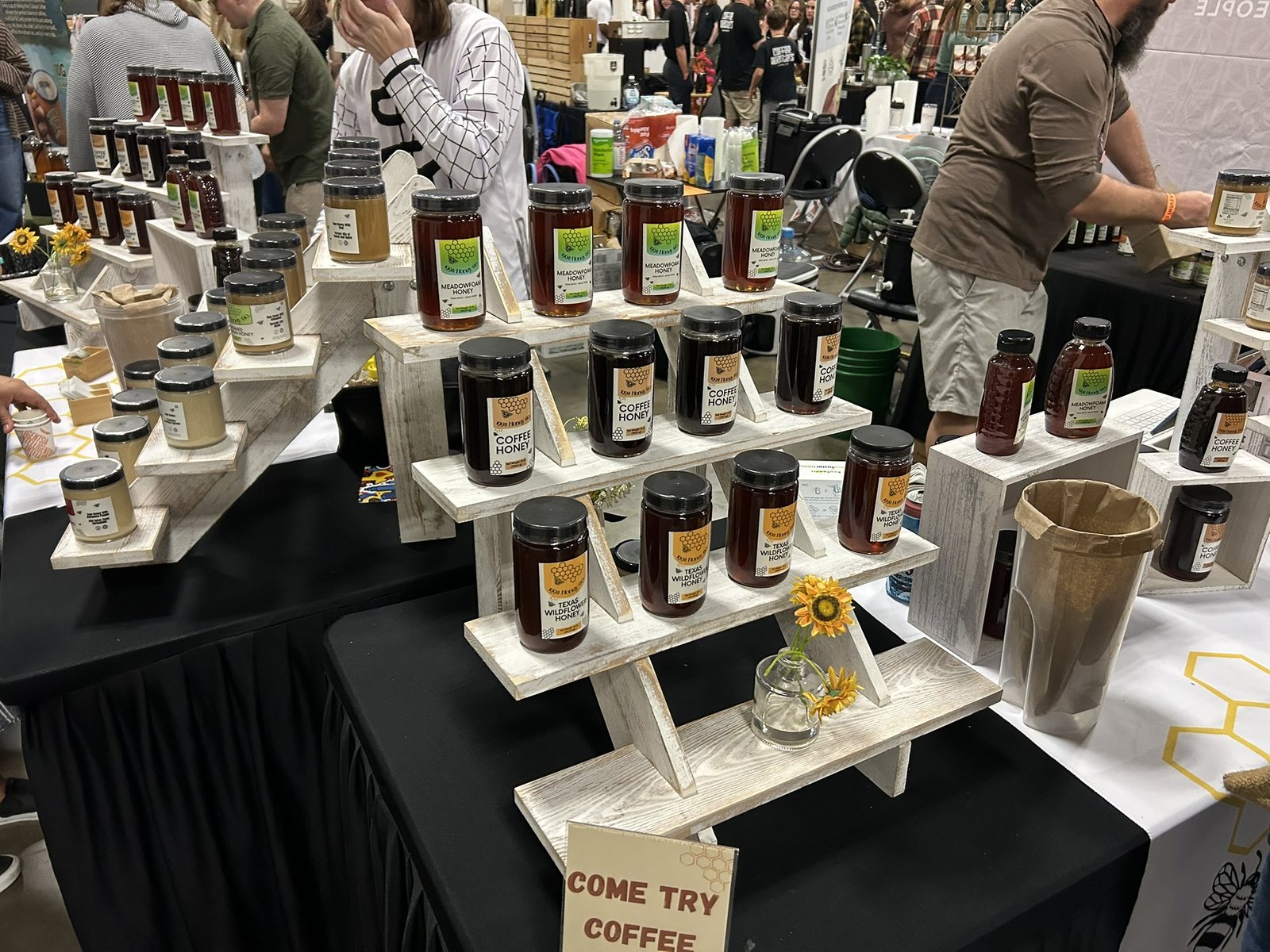 Coffee honey and Texas wildflower honey from 1992 Honey Co.