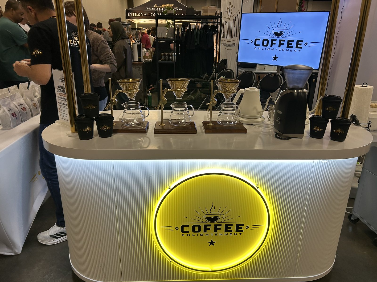 The pour-over bar at Coffee Enlightenment.
