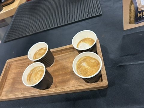 A tasting flight, the easiest way to compare roasts side by side.