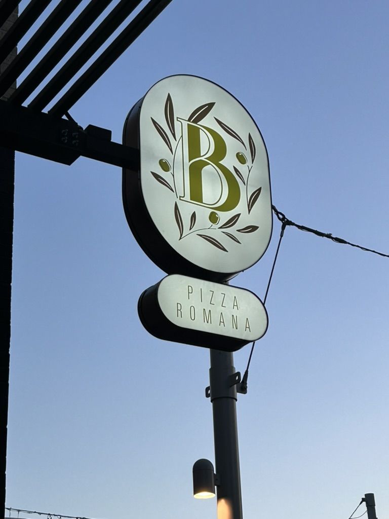 The B and the olive branch, hanging over Rock Rose