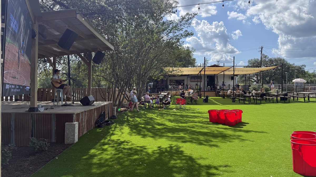 The live music stage